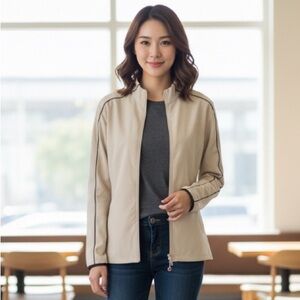 Level Wear  light weight beige Jacket